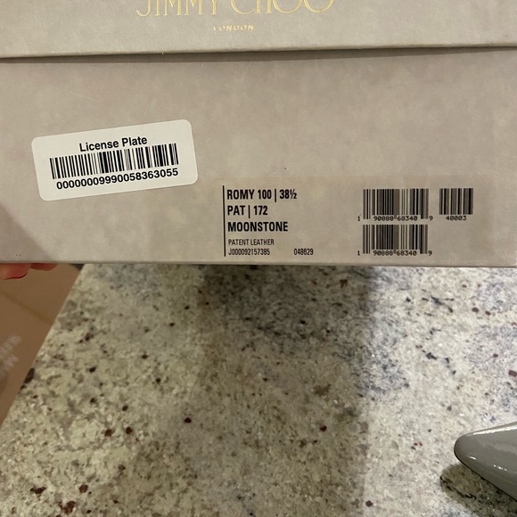 Jimmy Choo Gray Patent Leather Pumps - Picture 7 of 8